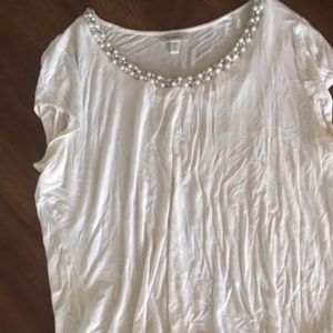 Dressbarn white shirt with rhinestones!